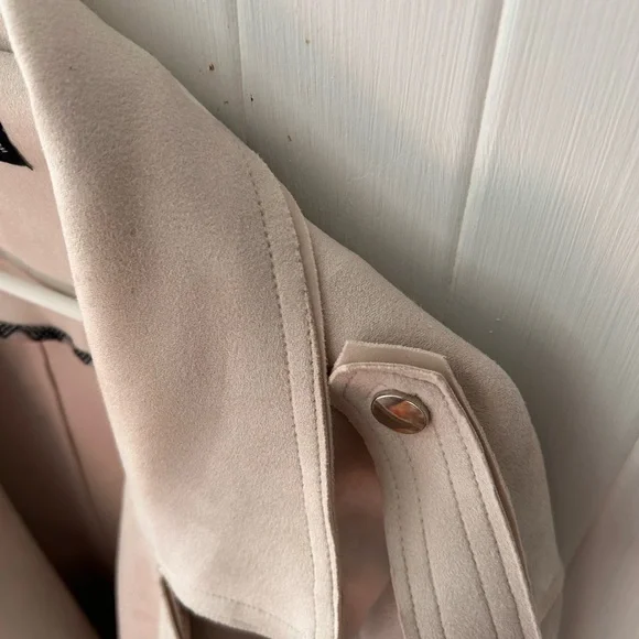 NWOT TAHARI Women Blush Women's Faux Fur Jacket w/Silver Snaps and Front Zippers - Picture 5 of 8